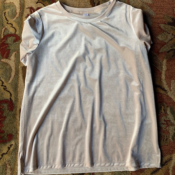 NWT Old Navy Velour/Velvet Cream Shirt - Picture 1 of 3